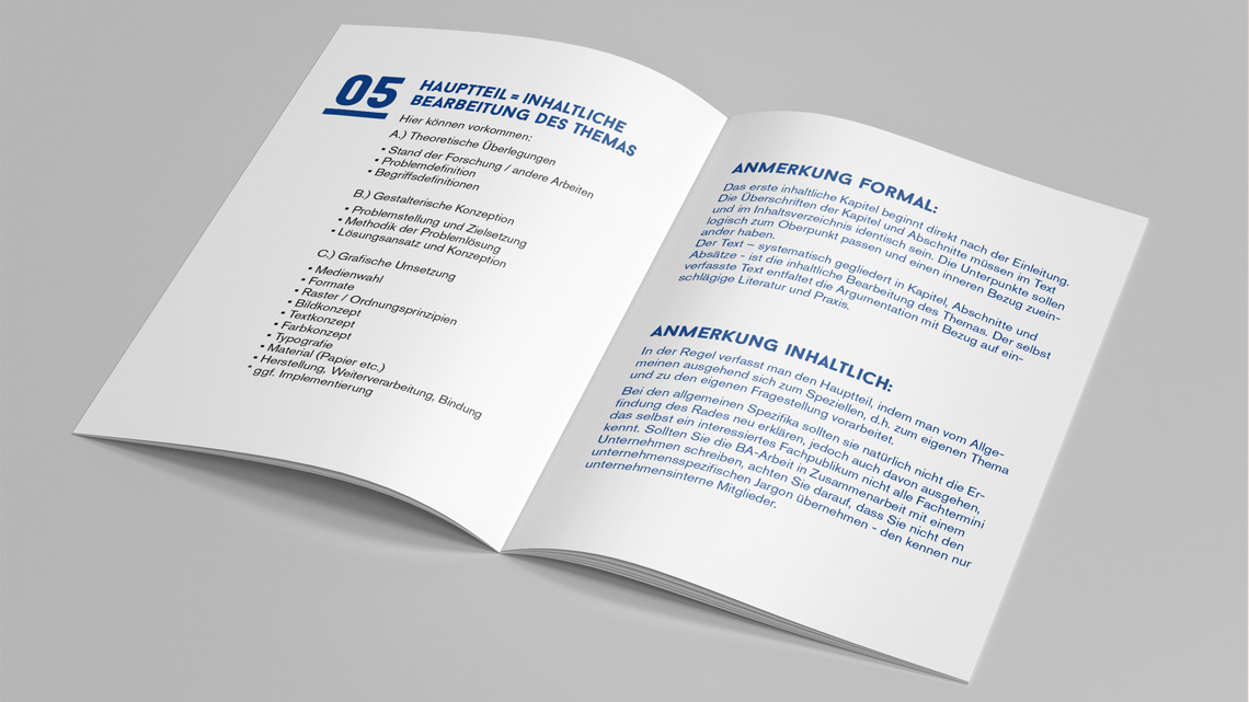 Prospekt Gestaltung Design Broschüre Innenseiten