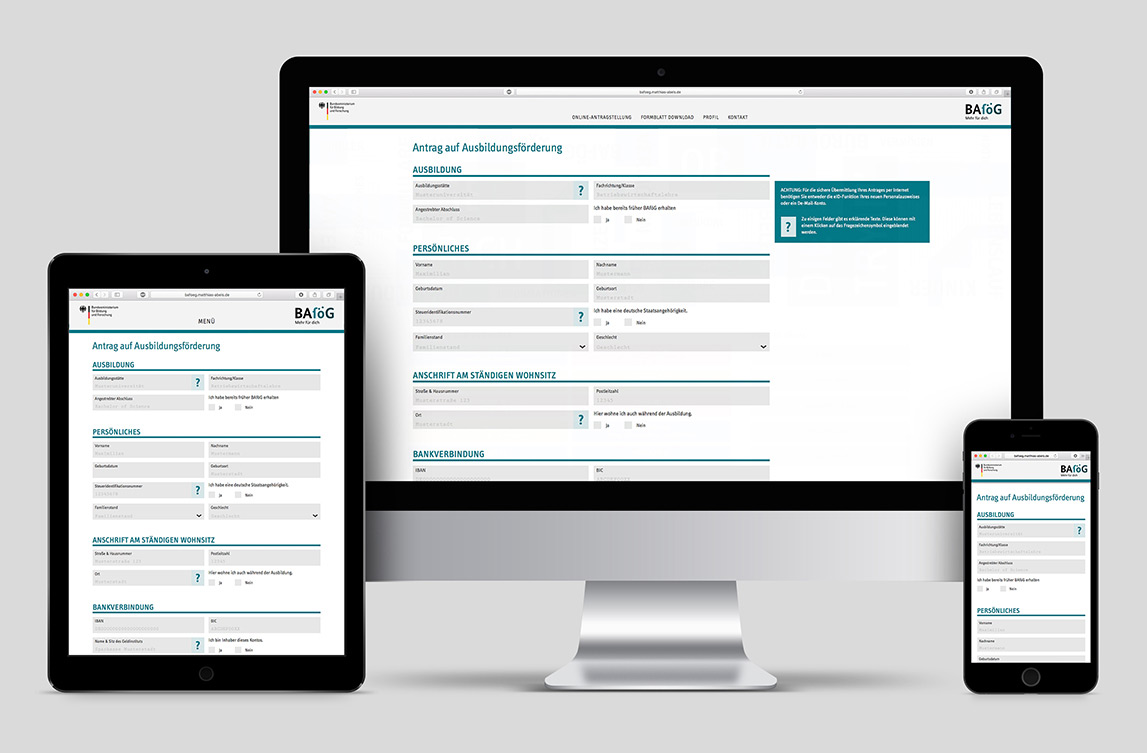 Webdesign Homepage online konzept