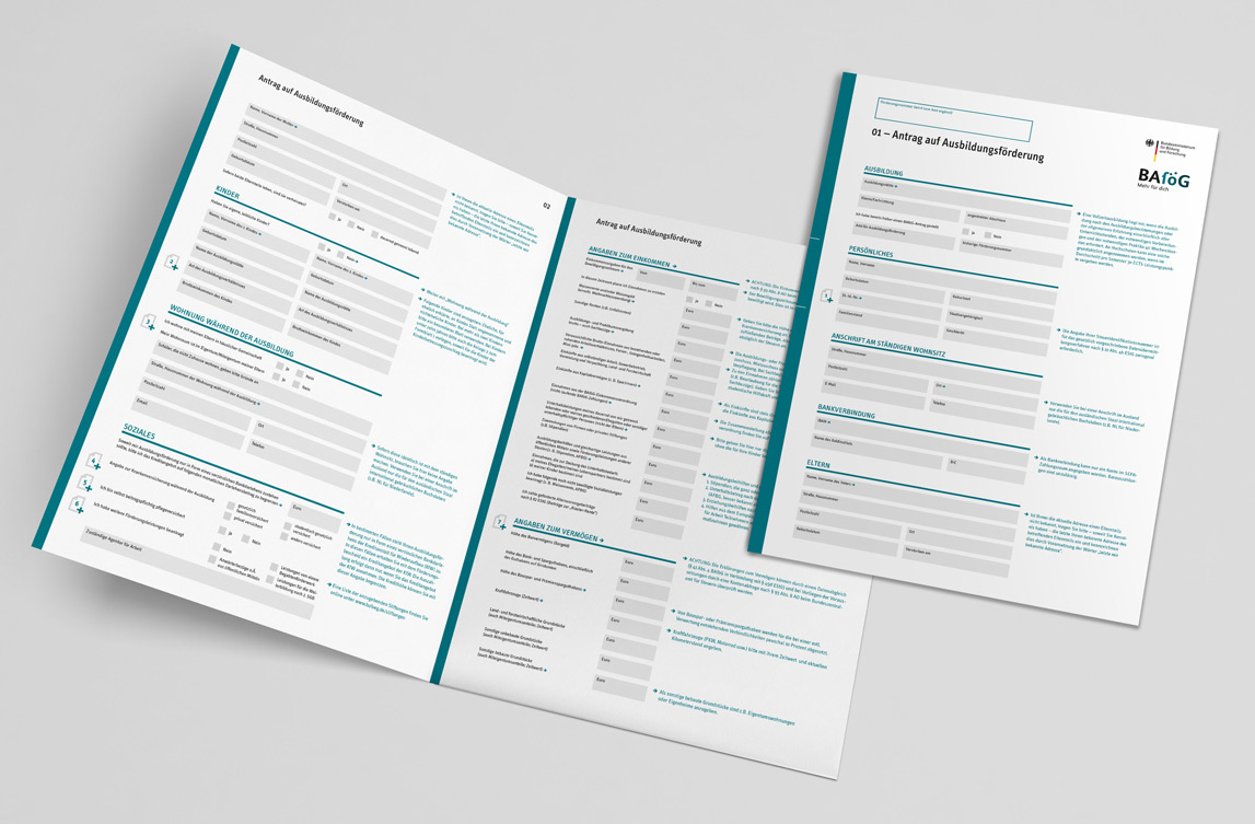 design gestaltung printanträge bafög