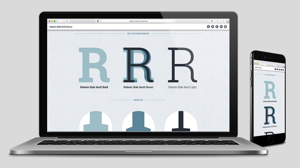 roboto schriftdesign detailtypografie